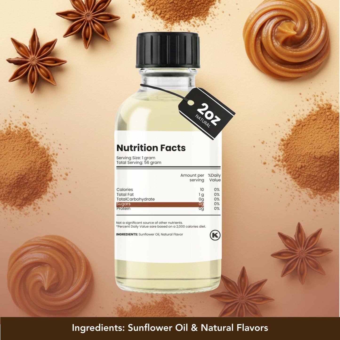 Dolce Flav Star Anise Extract - 2 Ounce Oil-Soluble Kosher, Sugar-Free, Concentrated Licorice Anise Flavoring for Baking, Cookies & Liqueurs, Includes