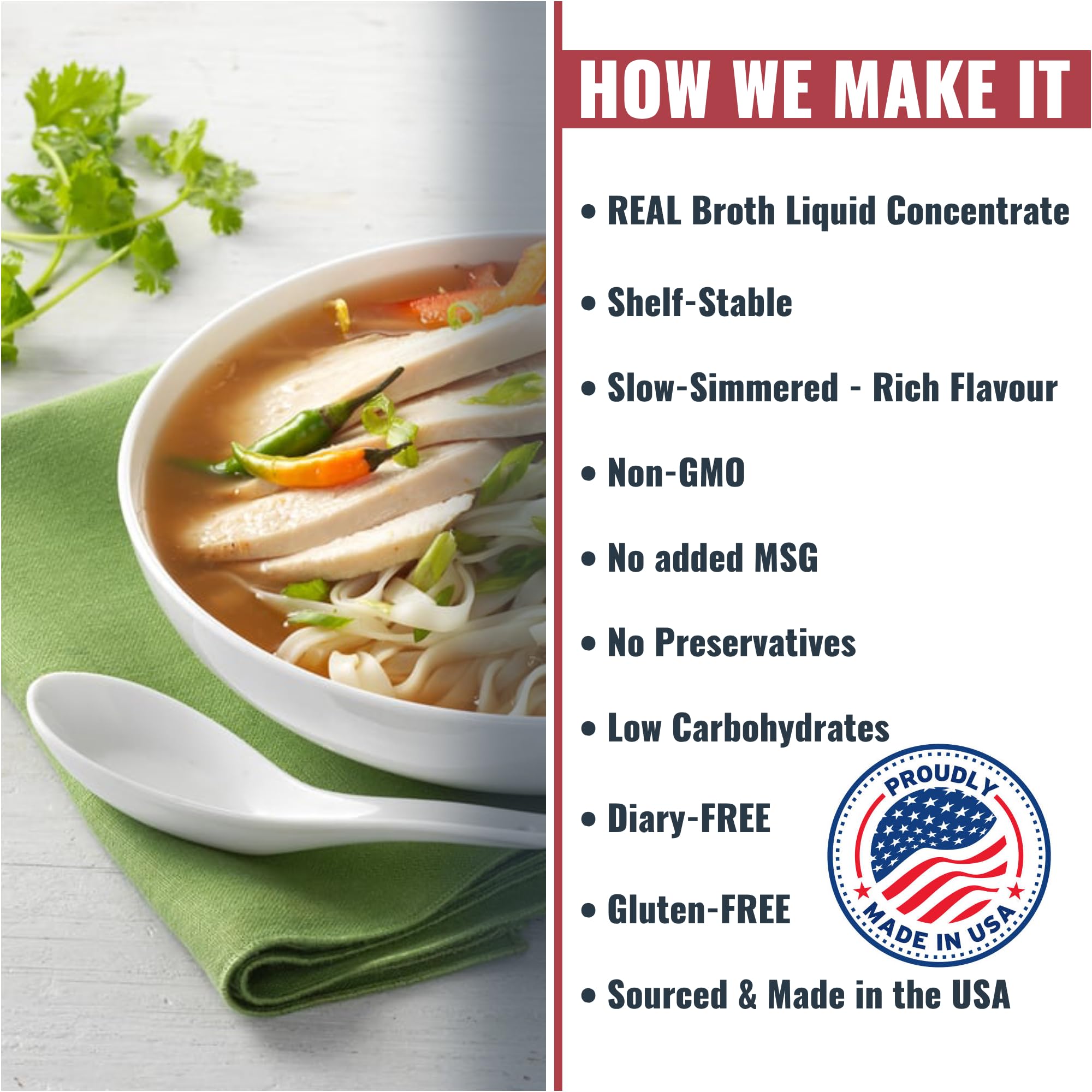 SAVORY CHOICE Pho Liquid Vegetable Broth Concentrate, 15 Packets (15g) - Vegan, Vegetarian, Gluten-Free, Diary-Free Broth Concentrate