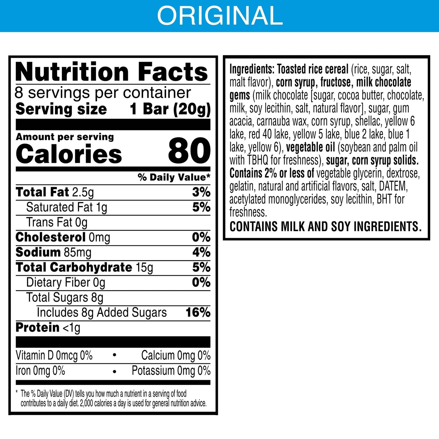 Rice Krispies Treats Marshmallow Snack Bars, Kids Snacks, Rainbow, 5.6oz Box (8 Bars)