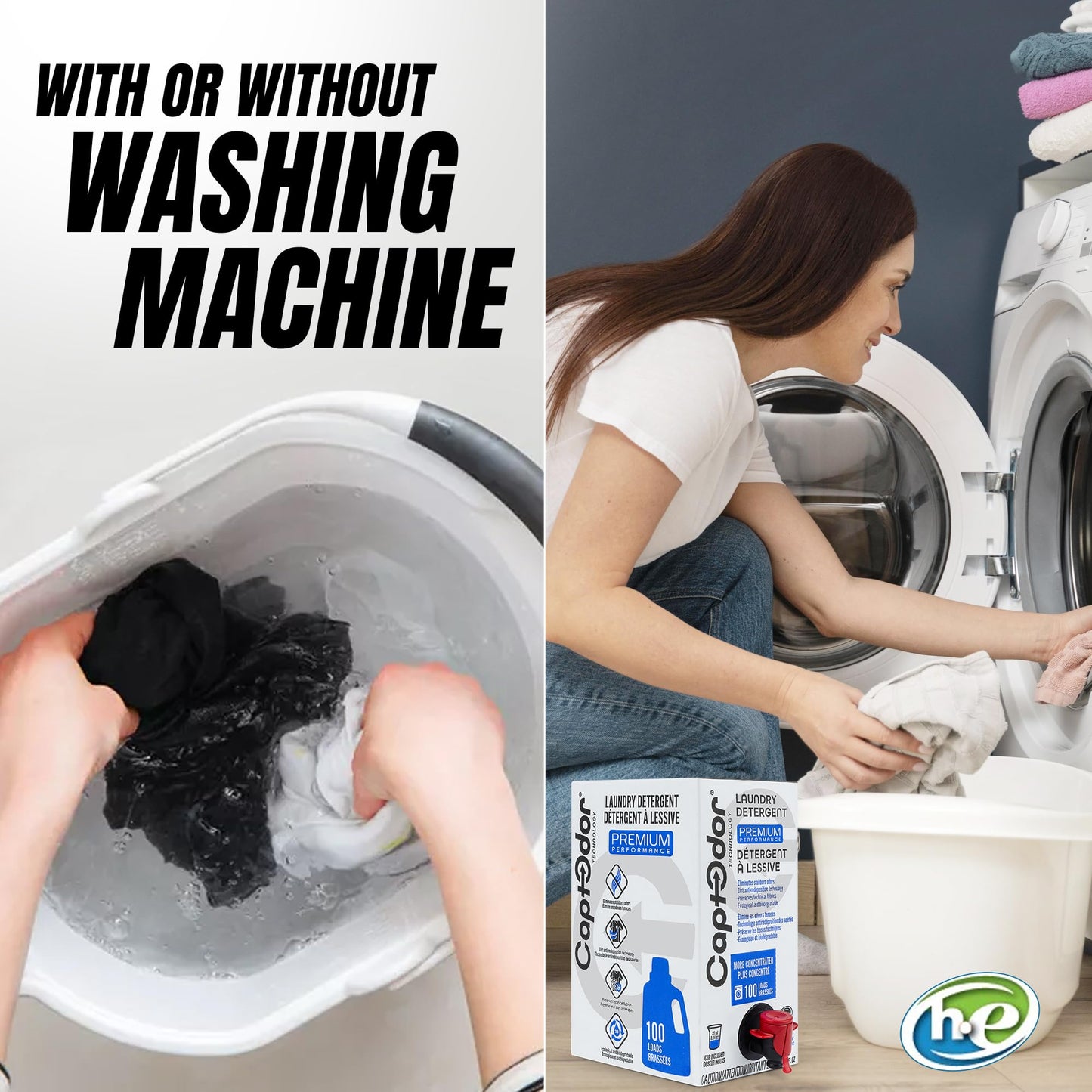 Captodor Premium Laundry Detergent, - Nordic Breeze Scent, Ultra-Concentrated Formula, Eliminates Tough Odors and Dirt, Phosphate-Free, Biodegradable