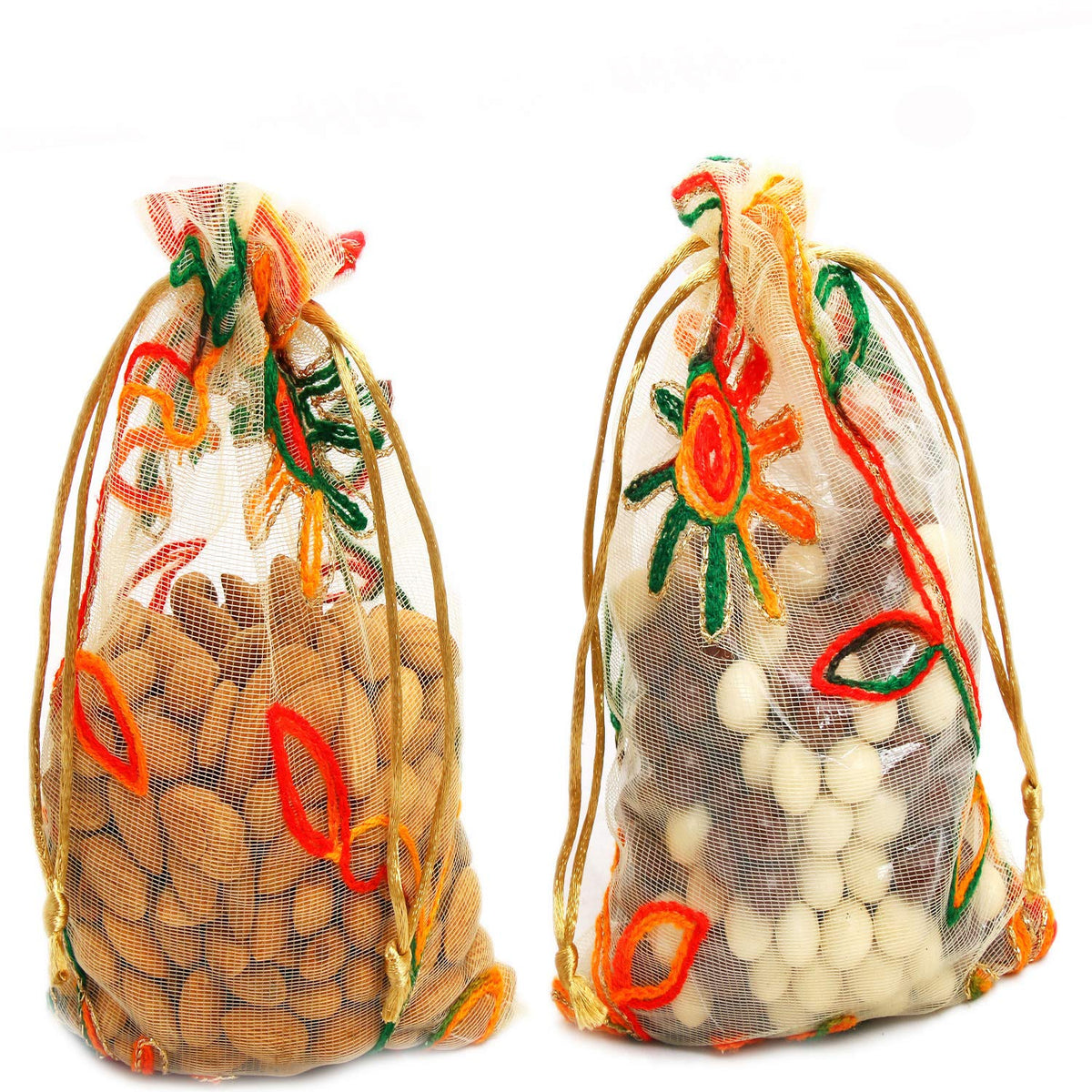 Ghasitaram Gifts Diwali Gifts - Dryfruits Hamper - Almonds and Nutties Net Pouch