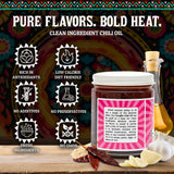 Hot Mama Salsa Guajillo Chili Oil - A Chili Oil Rich in Antioxidants, Low Calorie, No Preservatives, Additives, or GMOs - Perfect for Mushrooms