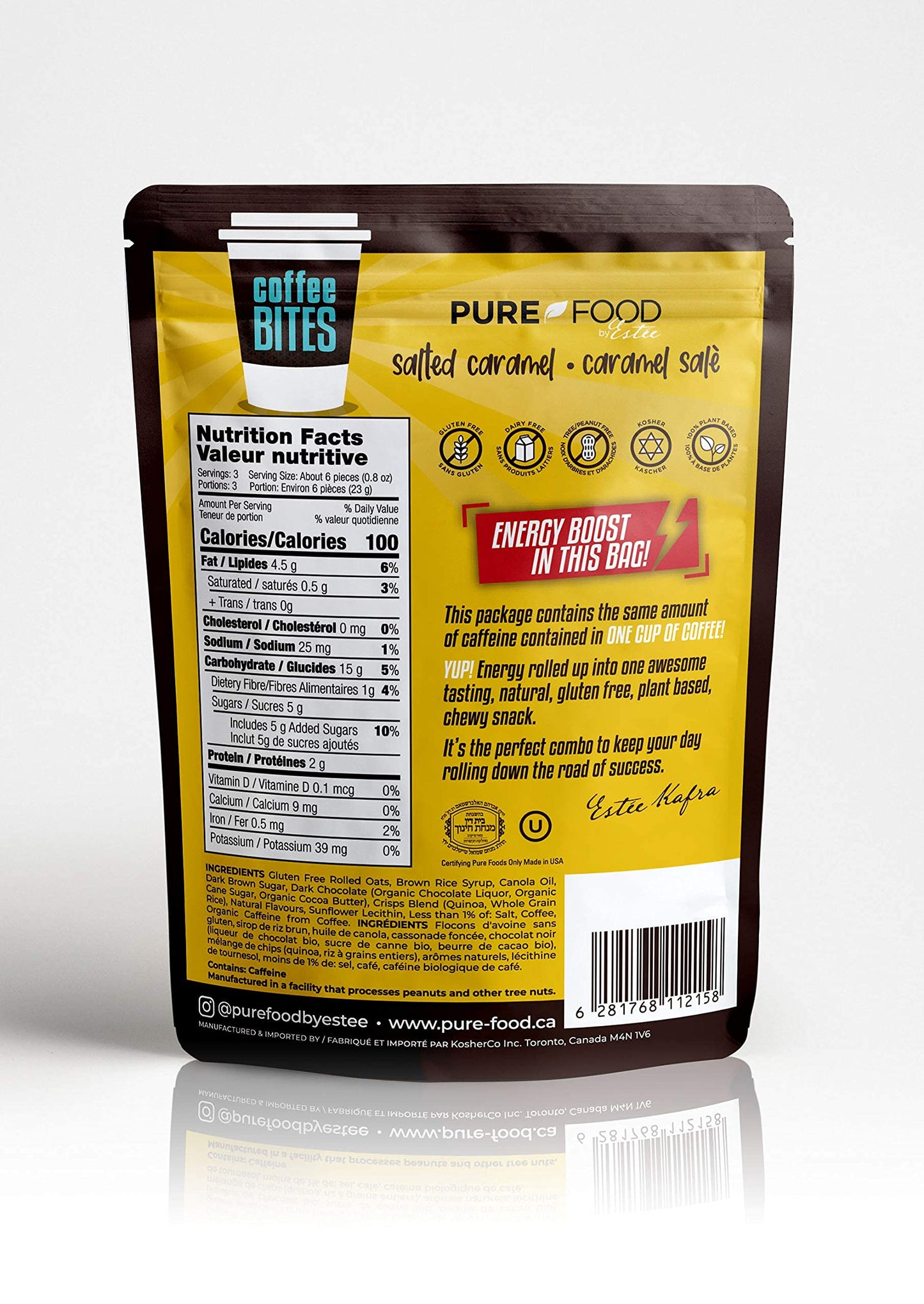 Granola Chocolate Coffee Bites I Chewable Coffee Keto Granola Bites Organic, Low Carb Granola Nut Free, Organic Granola Cereal Gluten Free I Healthy