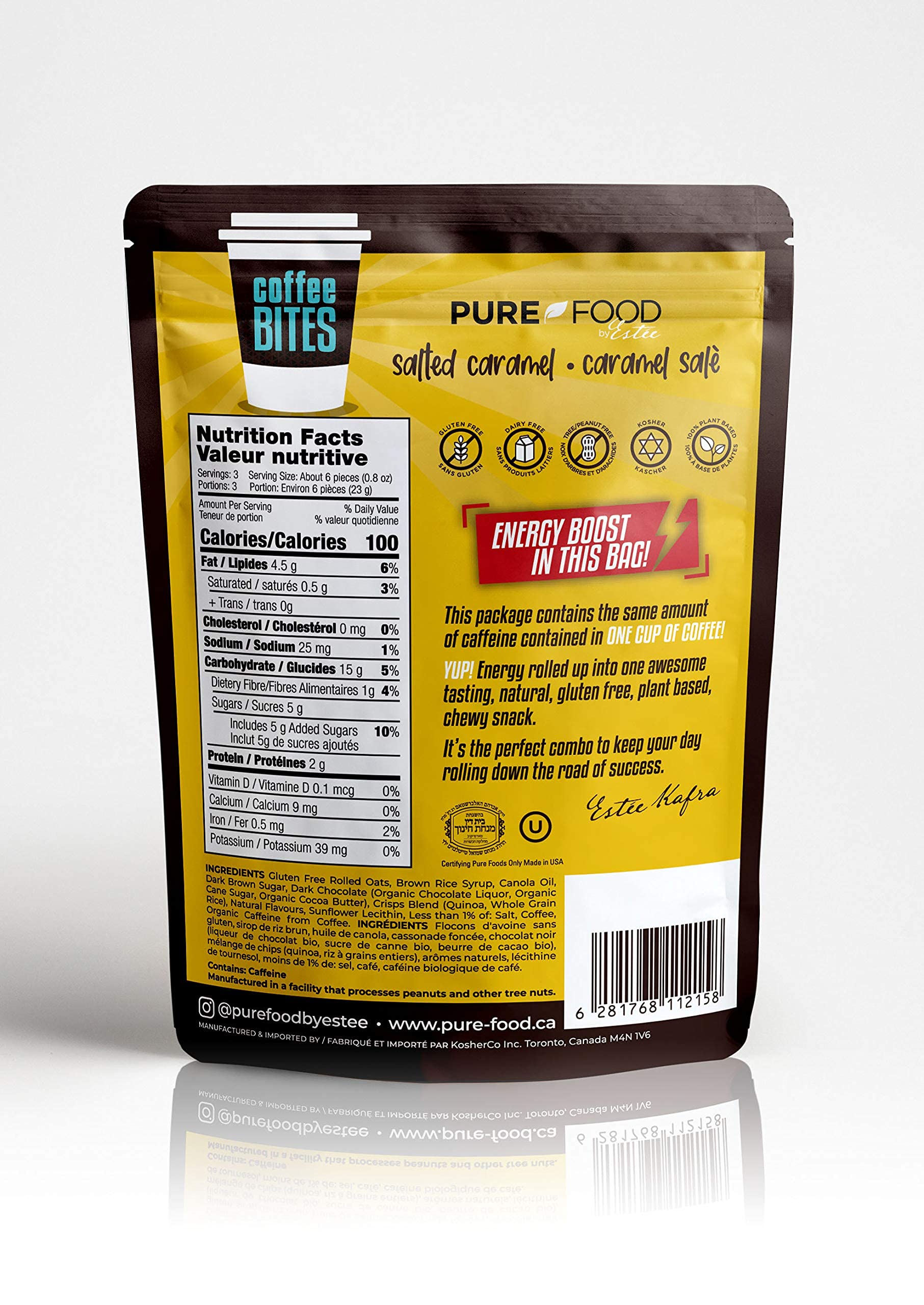 Granola Chocolate Coffee Bites I Chewable Coffee Keto Granola Bites Organic, Low Carb Granola Nut Free, Organic Granola Cereal Gluten Free I Healthy