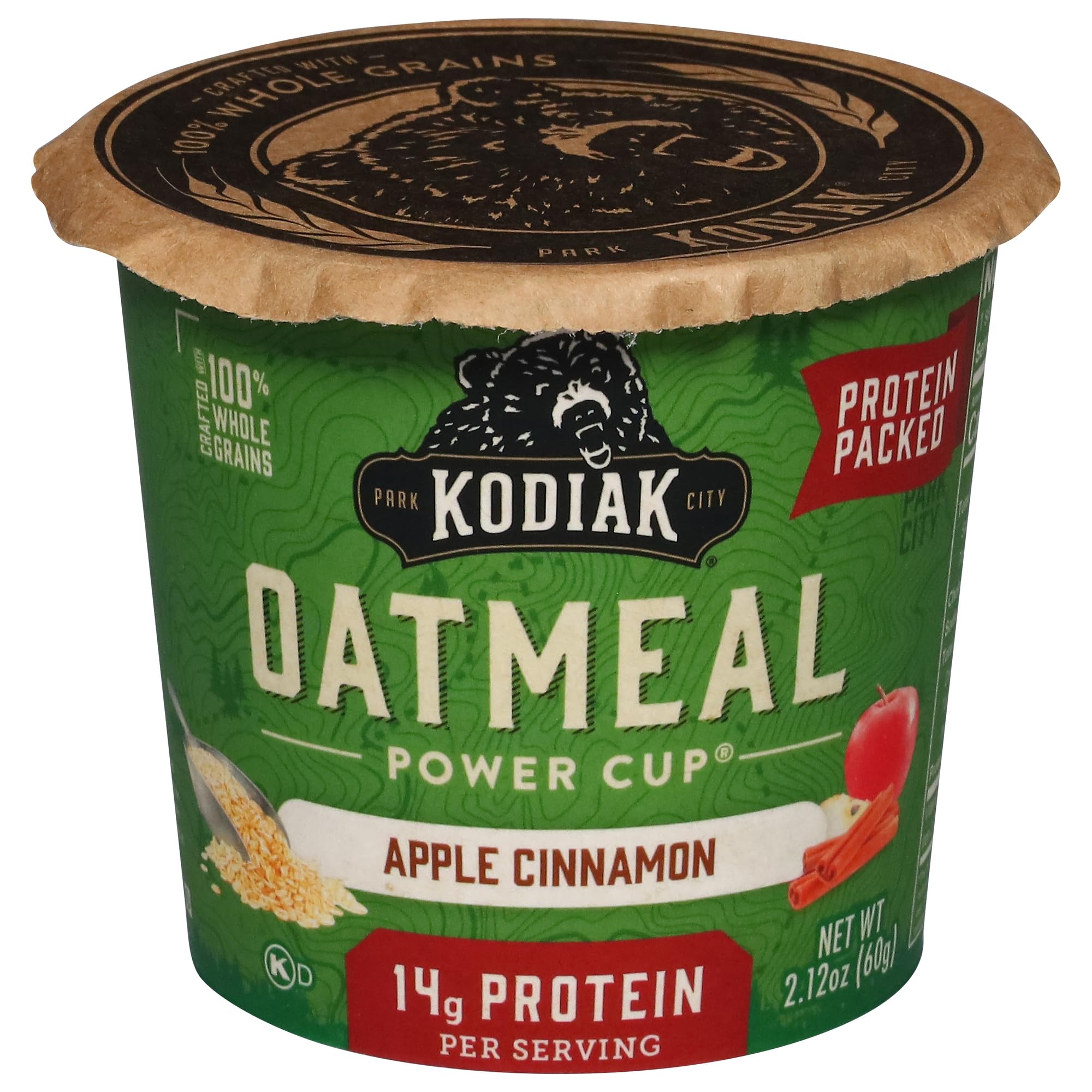 Kodiak, Apple Cinnamon Oatmeal In A Cup, 2.12 Ounce