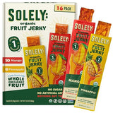 SOLELY - Organic Mango & Organic Pineapple Fruit Jerky (10 Mango, 6 Pineapple) - Real Fresh Fruit Strips - Healthy Snacks for Adults & Kids - Non GMO