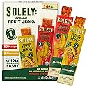 SOLELY - Organic Mango & Organic Pineapple Fruit Jerky (10 Mango, 6 Pineapple) - Real Fresh Fruit Strips - Healthy Snacks for Adults & Kids - Non GMO
