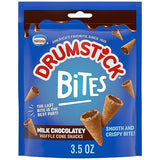 Drumstick Bites Milk Chocolatey Waffle Cone Snacks, Chocolate Dessert, Pantry Snacks 3.5 oz