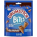 Drumstick Bites Milk Chocolatey Waffle Cone Snacks, Chocolate Dessert, Pantry Snacks 3.5 oz