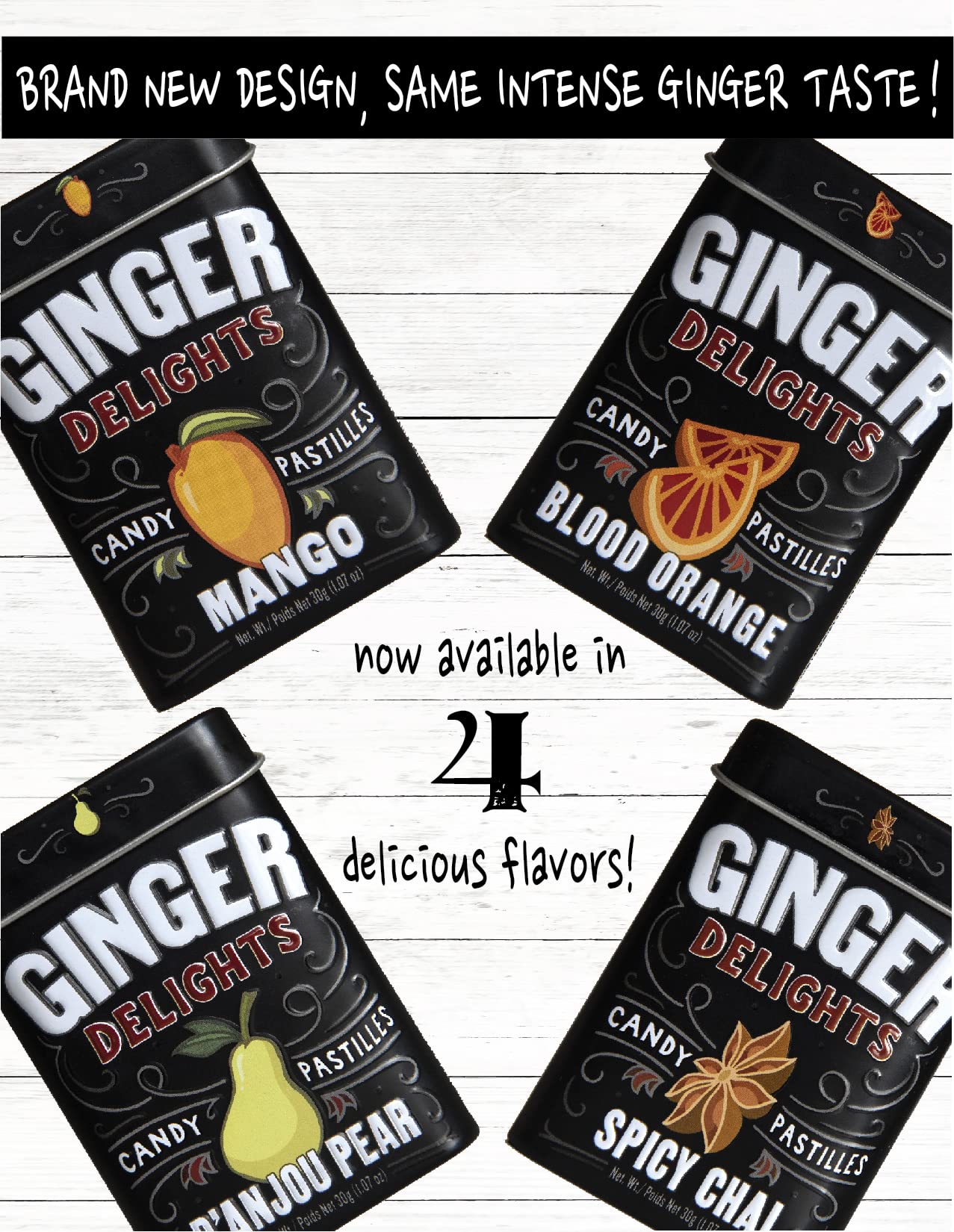 Big Sky Ginger Delights Blood Orange Mints - Pack of 12