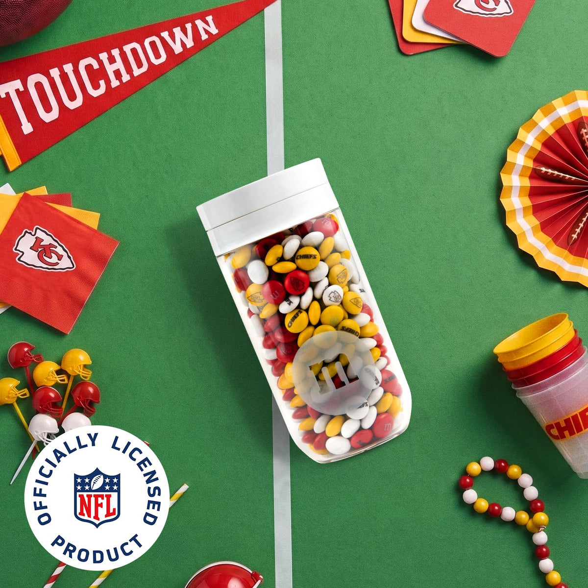 M&M'S NFL Kansas City Chiefs Milk Chocolate Gift Jar, 12.7 oz