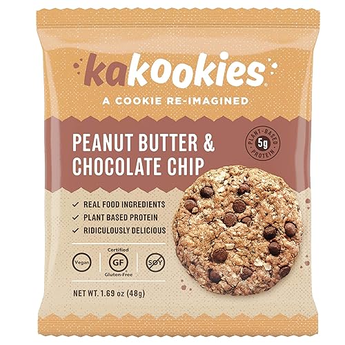 Kakookies A Cookie Re-Imagined, Peanut Butter (Box of 12 Cookies), Soft-Baked, Plant-Based, Dairy Free, Gluten Free, Vegan