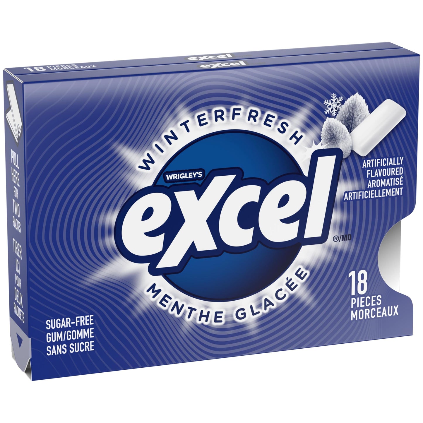 Excel Winterfresh, Sugar Free Chewing Gum, Multipack, 3 Packs, 18 Pellets Per Pack, Multi