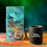 Java Factory Choconut Flavored Ground Coffee Bag - Chocolate and Coconut Brew, Made with 100% Arabica Beans - Flavor Enhanced, 10 Oz