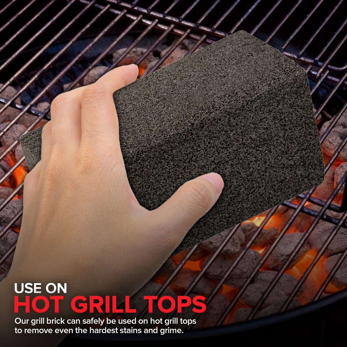 Stock Your Home Grill Cleaning Brick (12 Pack) Heavy Duty Pumice Stone for Flat Tops and Griddles, Blackstone Griddle Cleaner, Non-Scratch Grill Block