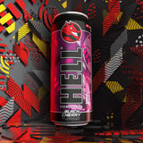 HELL BLACK CHERRY Energy Drink | +20% More Caffeine | Vitamins B2, B3, B6, B12, C & D | No Preservatives | Environmentally Friendly Packaging | 12 x