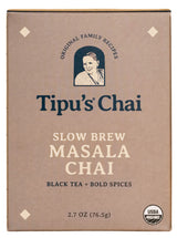 Tipu's Chai - Organic Slow Brew Masala Chai - Makes 32 Cups - 2.7 Ounces Masala Chai Tea and Spices - 100% Organic - Gluten Free