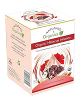 Naturals-n-Organics Organic Hibiscus Flower Tea, Caffeine Free, 24 bio-degradable Tea Bags