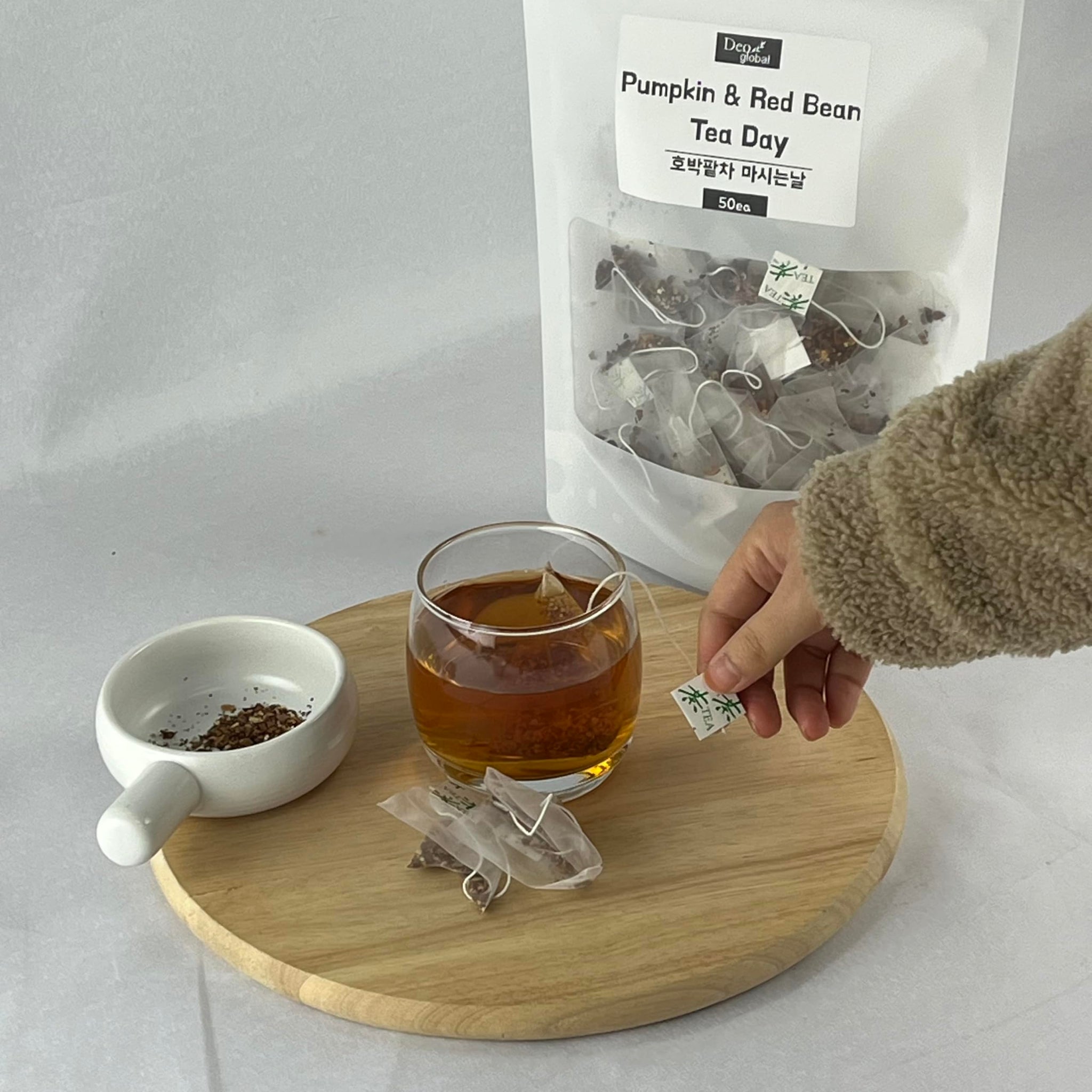 Pumpkin Spice and RedBean 50T Tea bags Korean Flavor ???? K-food Healthy 3.4oz packaged