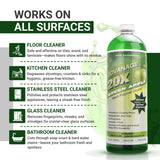 Advanage 20X All Purpose Cleaner Concentrate - Green Apple Eco-Friendly Heavy Duty Degreaser, Multisurface Cleaner for Bathroom, Kitchen, Floors