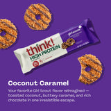 think! Protein Bars, High Protein Snacks, Gluten Free, 20 grams of Whey Protein, Coconut Caramel (10 Count)