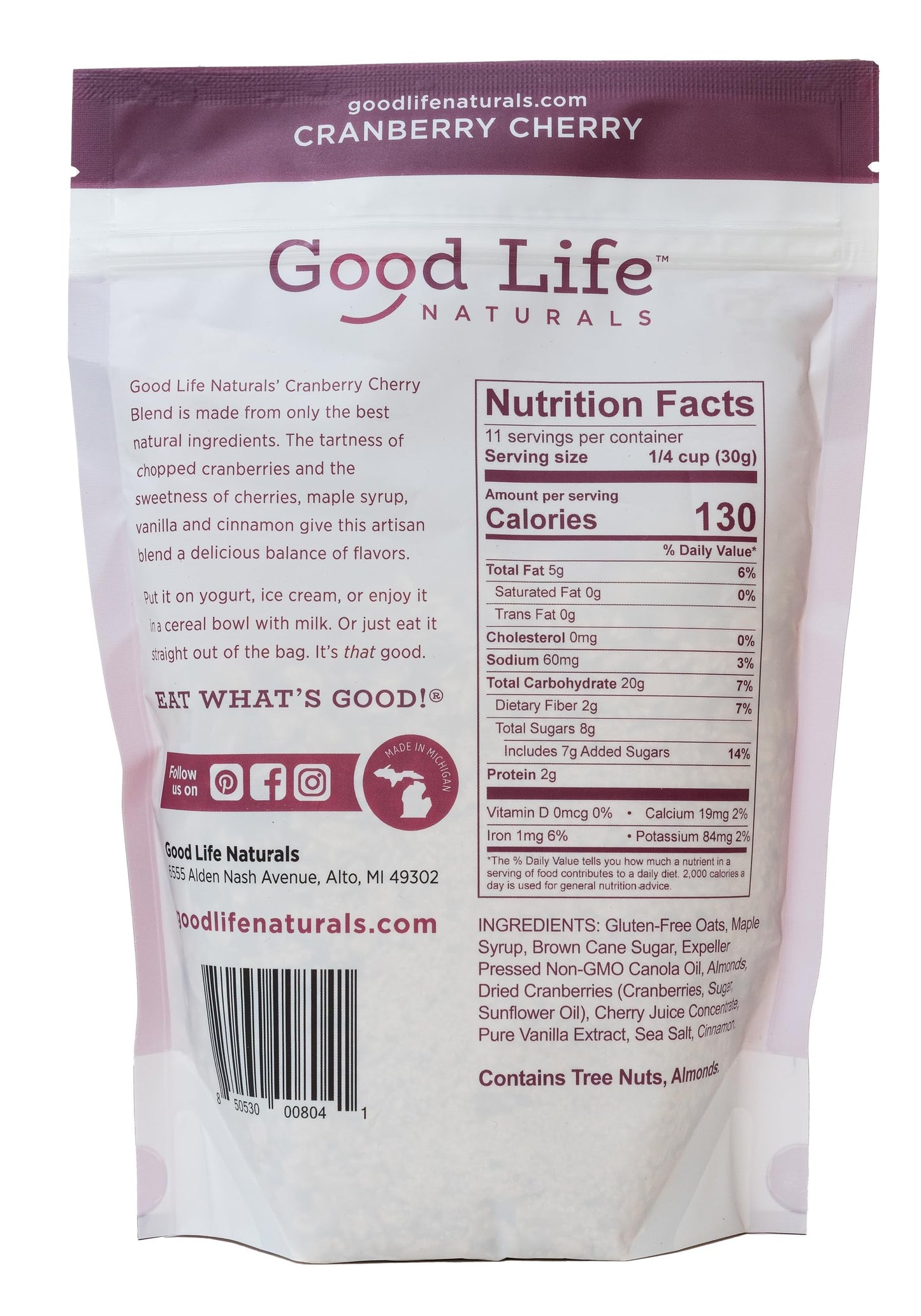 Good Life Natural’s Granola Cereal | Artisan Blended Energizing Granola Flakes | Healthy Snack | No Artificial Flavoring or Sweeteners | Non-GMO