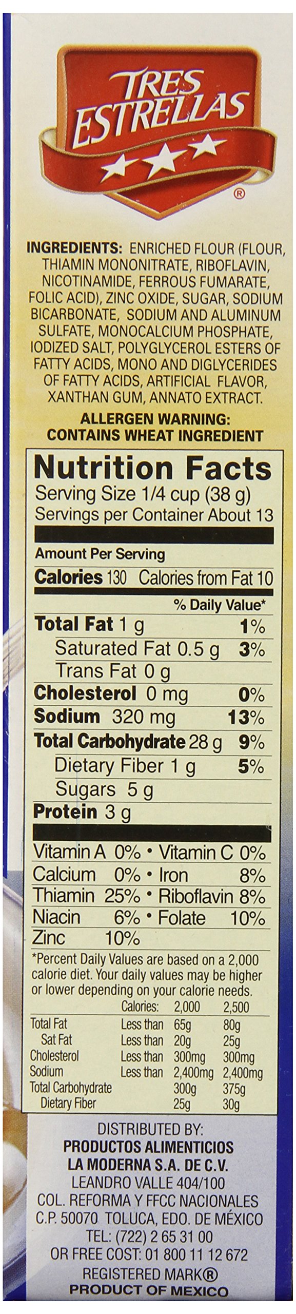 Tres Estrellas Traditional Hot Cakes Mix, 17.6 Ounce (Pack of 12)