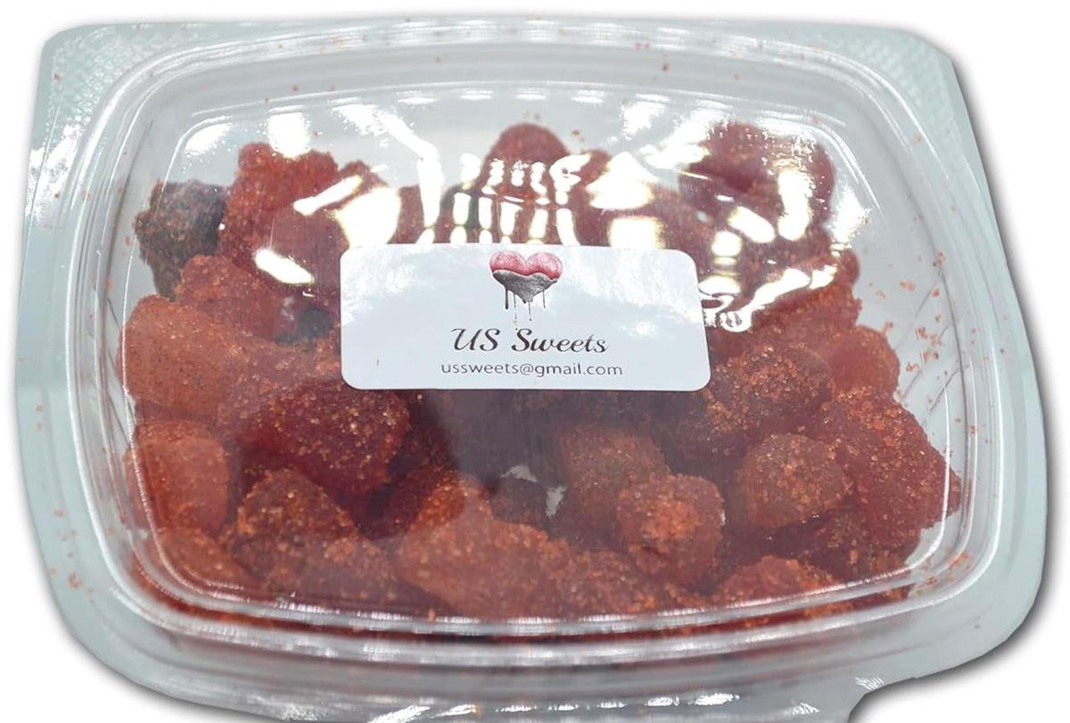US Sweets Spicy Gummy Bears - Gummy Bears Rolled in Chile Lime Tajin Powder | Sweet & Spicy Candy Treat | Delicious Gift | Handmade in Small Batches |