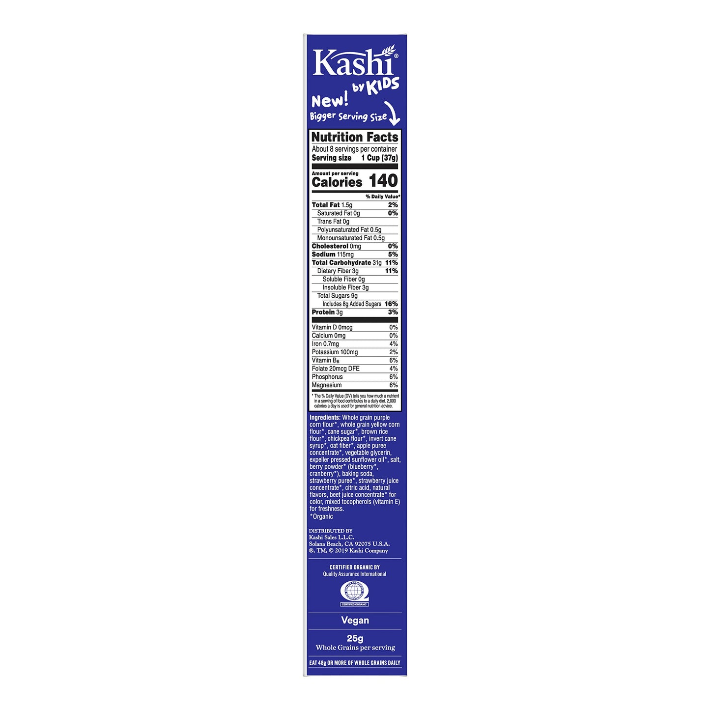 Kashi by Kids Berry Crumble Cereal - Organic, Vegan, 10.8 Oz Box
