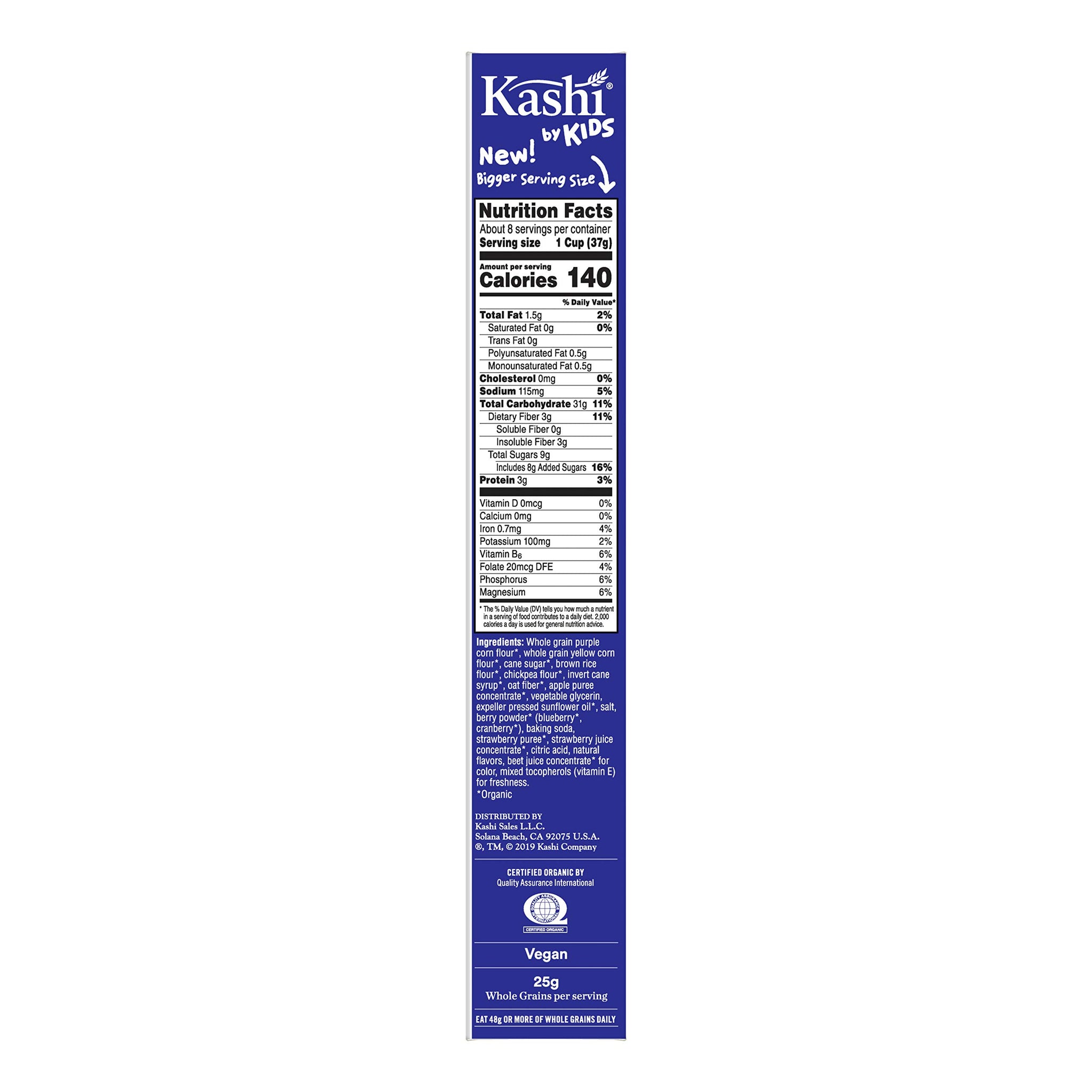 Kashi by Kids Berry Crumble Cereal - Organic, Vegan, 10.8 Oz Box