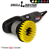 Threaded 5-inch Scrubber - All Purpose Cleaning Supplies - Scrub Brush fits Electric, Pneumatic DA Rotary Polishers - Bathroom Rugs - Cleans Carpet