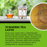 Nelson's Tea - Caffeine Free Turmeric Tea Latte - Mix of Turmeric, Cinnamon, Ginger, Clove, Nutmeg, and Black Pepper (Sample 1 Oz)