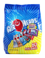 Airheads Candy Mini Bars, Assorted Fruit Flavors, Individually Wrapped, Non Melting, Party, Pantry 80ct Bag, (Pack of 1)