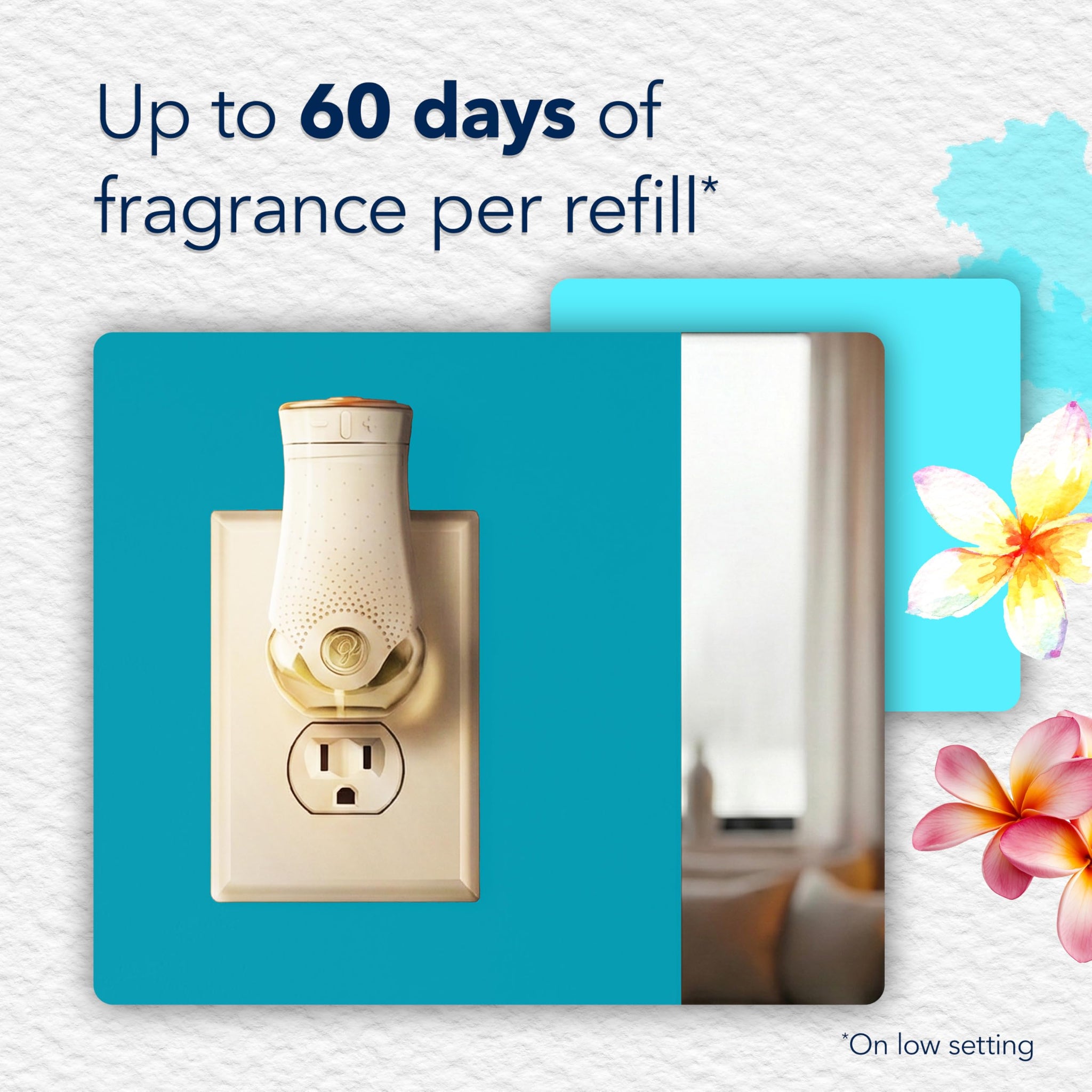Glade PlugIns Refills Air Freshener, Scented and Essential Oils for Home and Bathroom, Aqua Waves, 3.35 Fl Oz, 5 Count