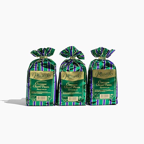 Mascot Nut and Candy Gifts since 1955- (3) 10 oz Bags of Cinnamon Glazed Georgia Pecans