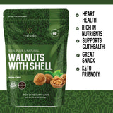 Herbaila Walnuts in Shell 1lb, Walnuts Whole. Raw Walnuts Unsalted, Easy to Crack, Perfect for Snacking, Cooking or Baking, Packed in USA Whole