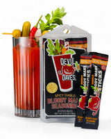 Devil Daves Bloody Mary Stick Packs, Diablo Spicy (10 Pack) | Single Serve Spicy Bloody Mary Mix Packets, Dry Seasoning for Tomato Juice Cocktails