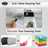 Sink Countertop Silicone Squeegee Brush, Aha Homeware Small Squeegee Brush Cleans Wet and Dry Spills, Mini Silicone Squeegee Brush for Bathroom Sink