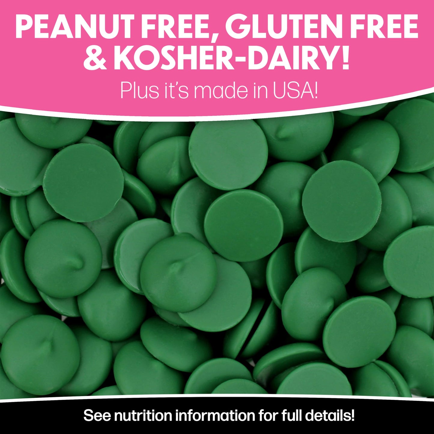 Sweet Shoppe Forest Green Melting Wafers,5 pounds