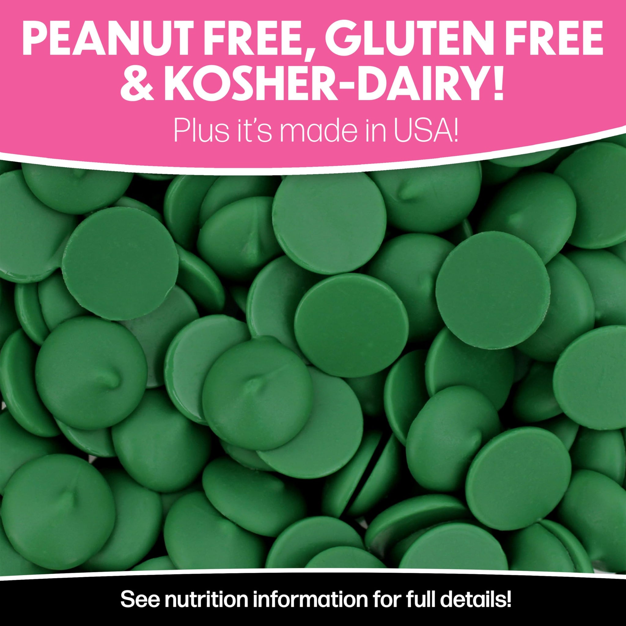 Sweet Shoppe Forest Green Melting Wafers,5 pounds