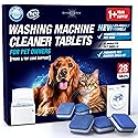 Washing Machine Cleaner Pro Tablets for Pet Owners - 28 Pack, Front & Top Load Washer Deep Cleaning, Septic Tank Safe, HE Support, Remove Stubborn Pet