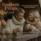 Southern Pecan Flavored Whole Bean Coffee - Organic, Medium Roast, 100% Arabica, Single Origin - Naturally Flavored - by Coffea Flavor