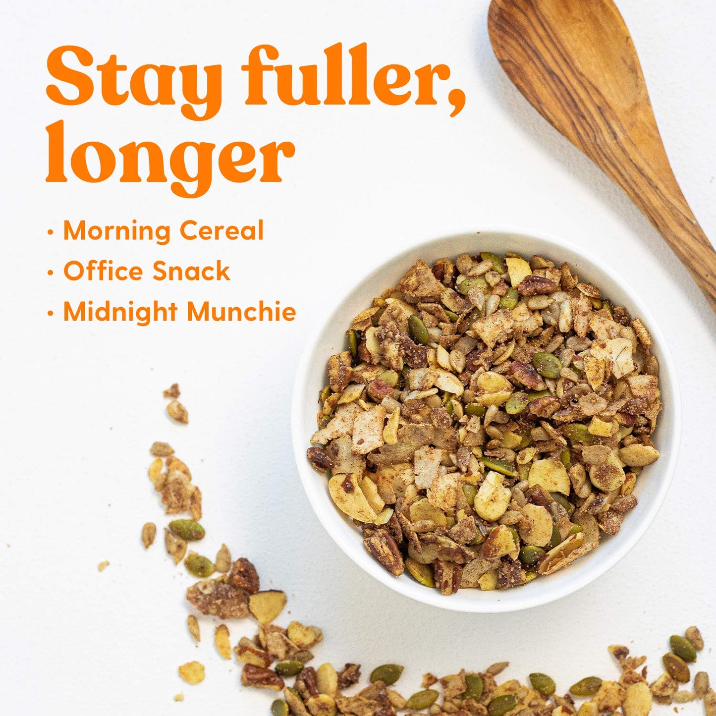 Livlo Keto Nut Granola Cereal - 1g Net Carbs - Grain Free & Gluten Free - Keto Friendly Low Carb Healthy Snack - Paleo & Diabetic Friendly Food