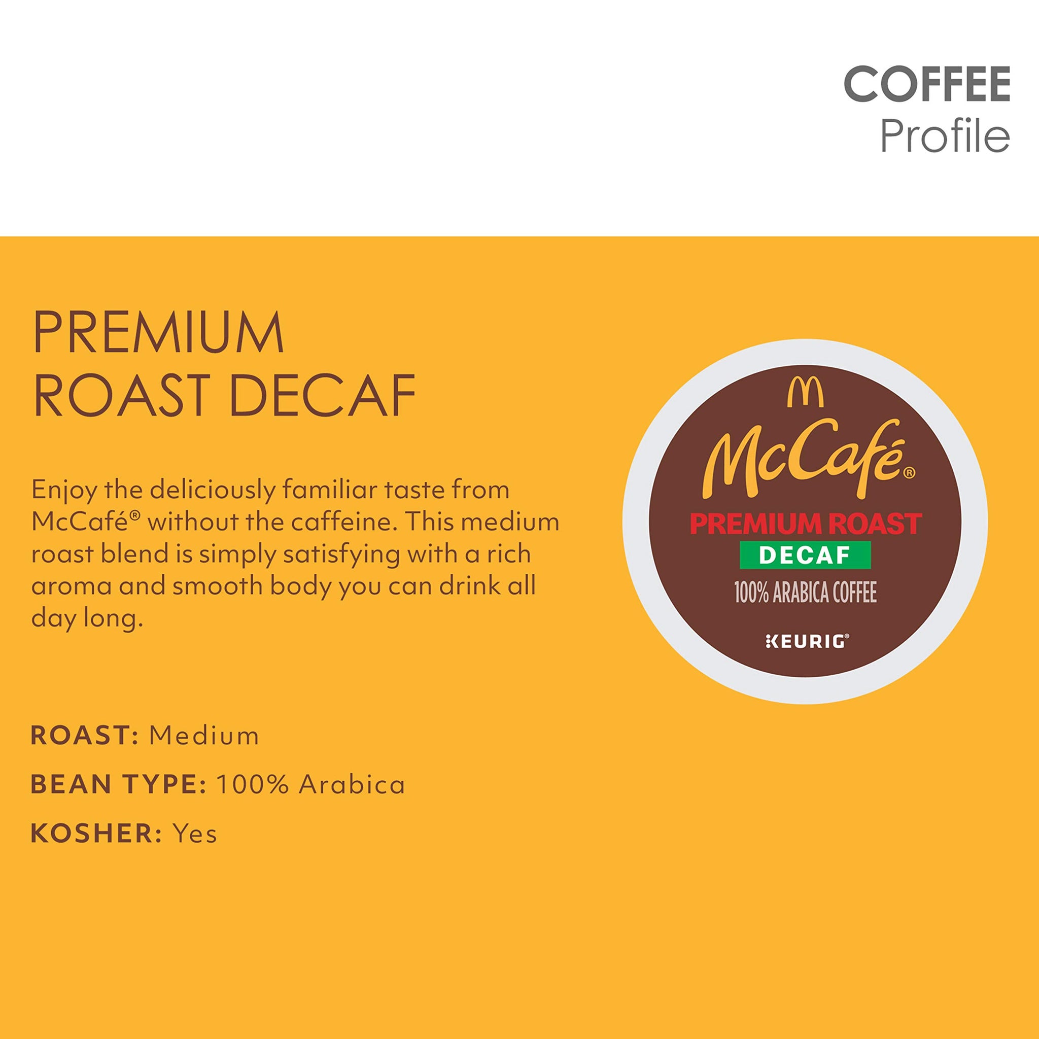 McCafé Decaf Premium Medium Roast K-Cup Coffee Pods (12 Pods)