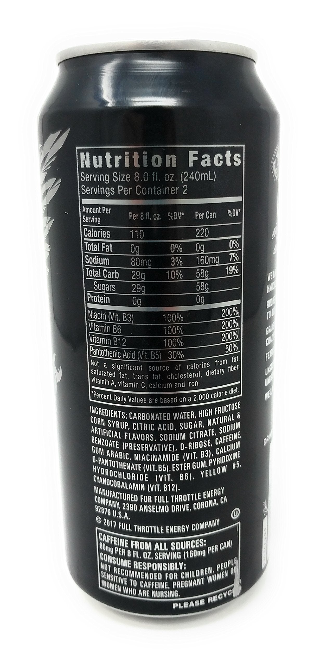 12 Pack - Full Throttle Energy Drink - Citrus - 16 Ounce