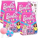 Barbie Lollipop Bulk Pack - 100 Individually Wrapped Halloween Hard Candy Suckers, Sweet Treats, Pinata, Stickers - Assorted Pop Flavors Party Favors