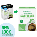 Amazon Grocery, Zero Calorie Stevia and Erythritol Sweetener Packets, 140 Ct