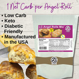LC Foods Low Carb Angel Roll Mix | Moist and Soft | No Sugar Added | No Artificial Flavors | High Fiber & Protein | Low Carb Rolls for Kids & Adults