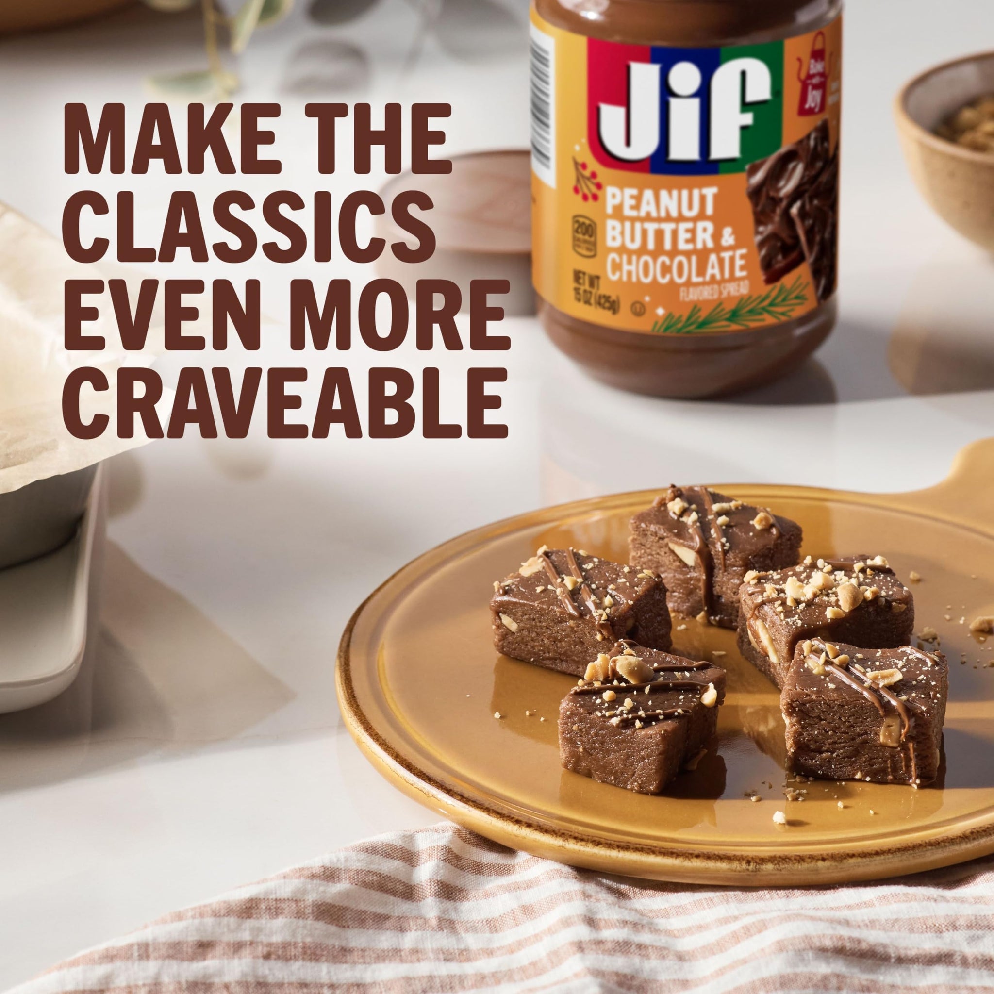 Jif Peanut Butter & Chocolate Flavored Spread, 29.5 oz Jar