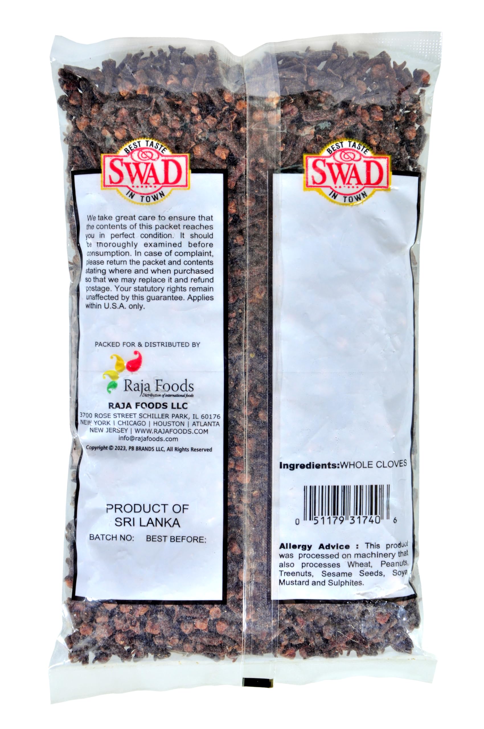 Swad Indian Spice Cloves, Whole, 7 Ounce